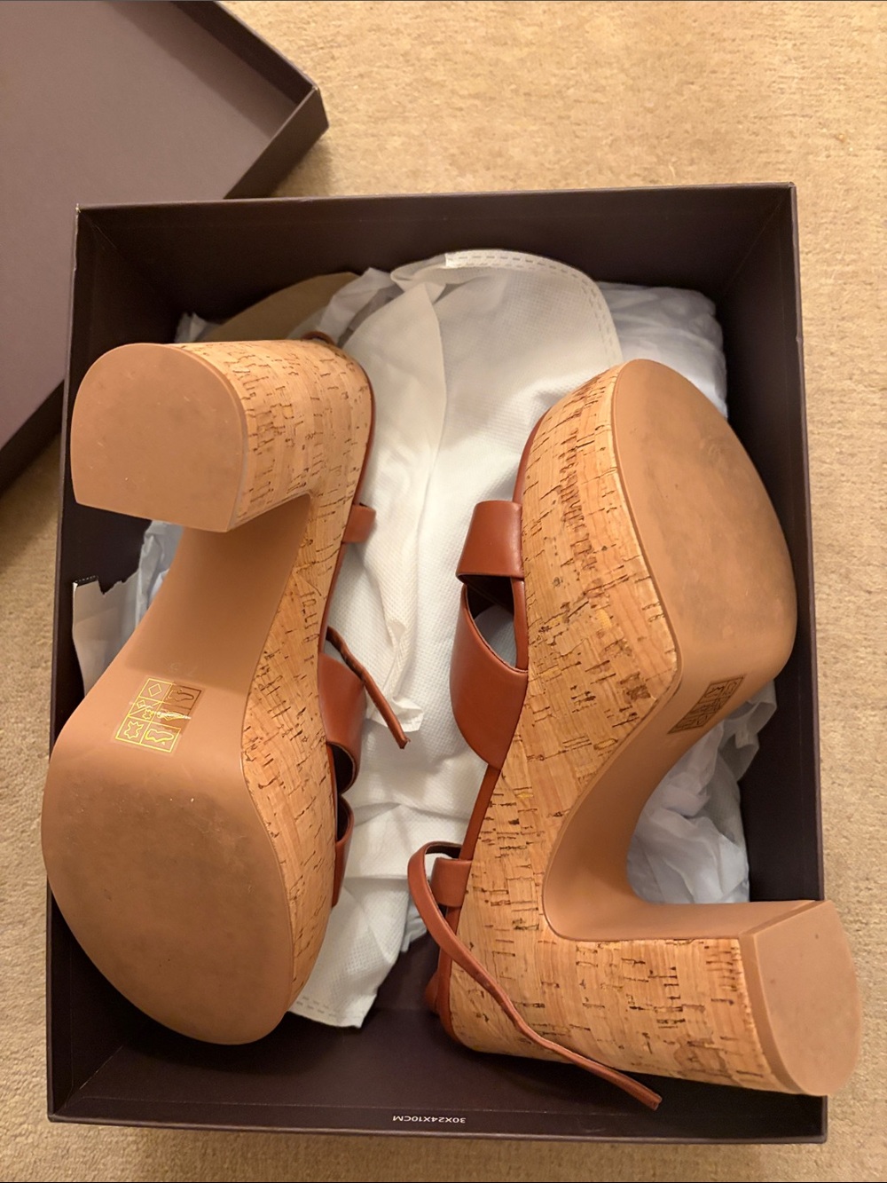 Jeffrey Campbell Big Time Platform Sandals Brown - Picture 5 of 6